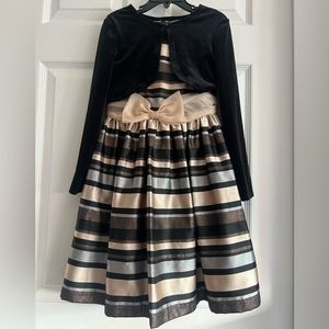 Girls Dress Black and Gold